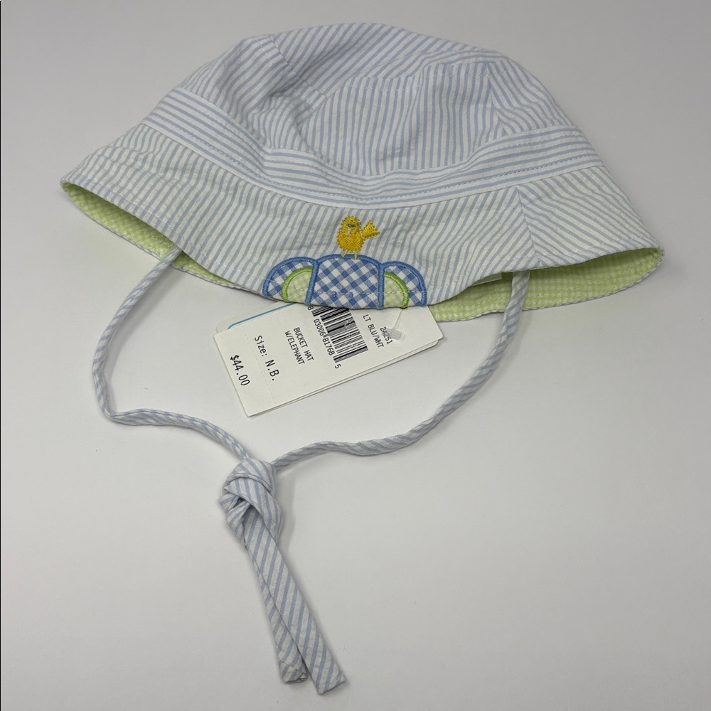 FLORENCE EISEMAN: Bucket Sun Hat with Elephant, Size 3-9M. NEW
